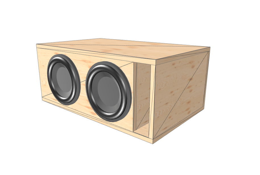 10" Dual Compact High Performance Glue it & Screw It Sub Enclosure - EZ DB's Designs