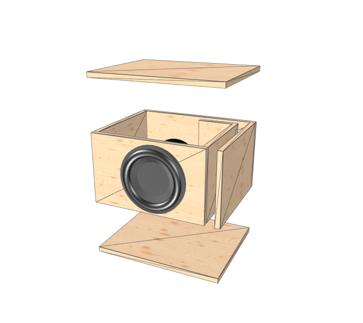 10" single Compact High Performance Glue it & Screw It Sub Enclosure - EZ DB's Designs