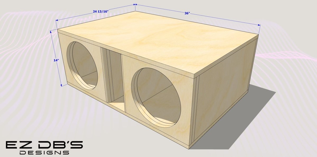 2 12's Premade Box Design - Subs Back, Port Back - EZ DB's Designs