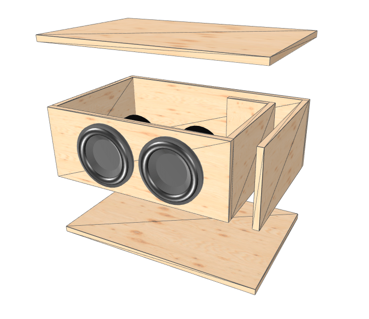 8" Dual High Output Glue it & Screw It Sub Enclosure. - EZ DB's Designs