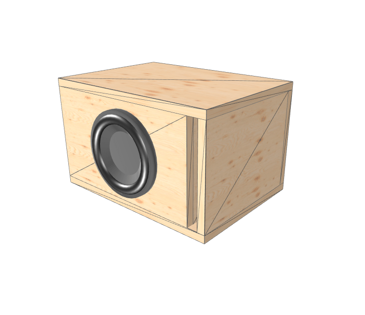 8" Single Compact High Performance Glue it & Screw It Sub Enclosure - EZ DB's Designs