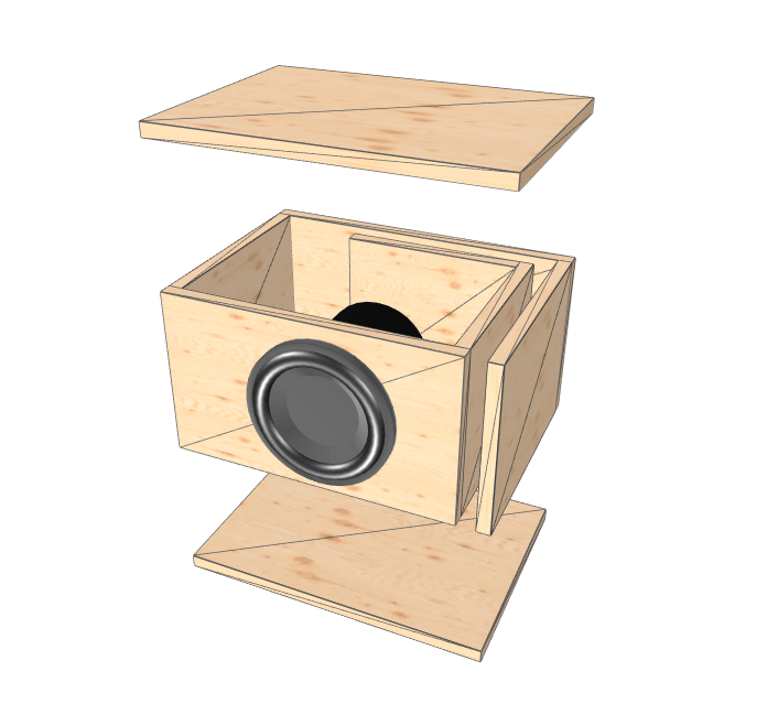 8" Single Compact High Performance Glue it & Screw It Sub Enclosure - EZ DB's Designs