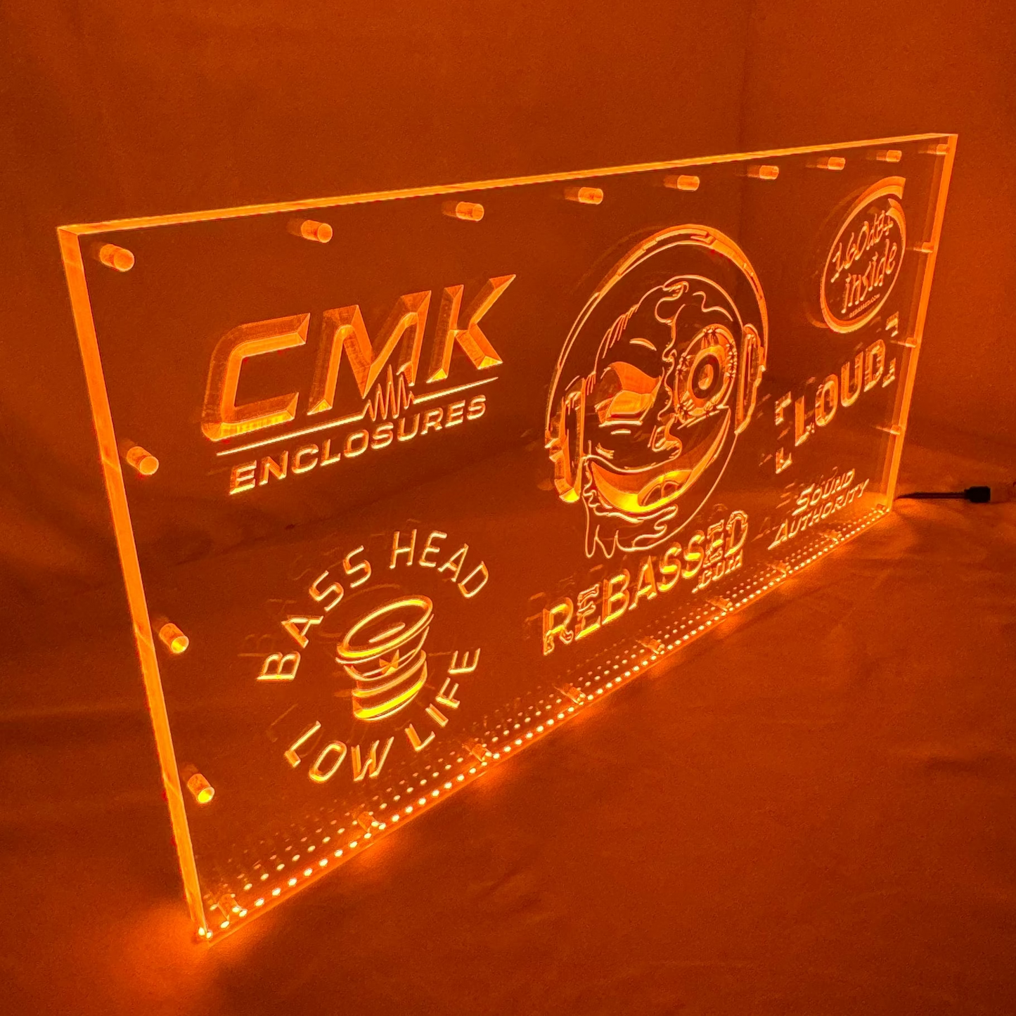 Sound Authority Plexiglass - 24" x 12" 3D Engraved Acrylic Window For Subwoofer Box