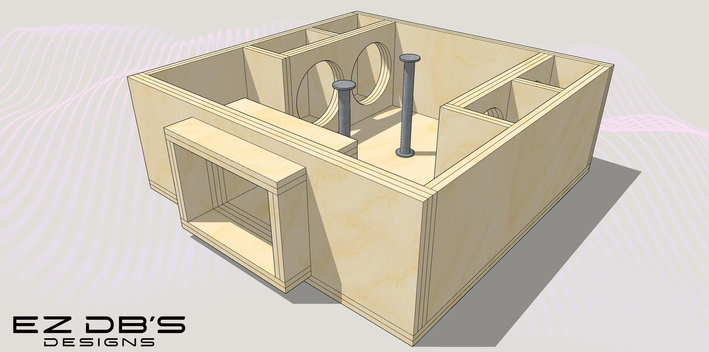 Custom 4th Order Bandpass Blow-Thru Box Design