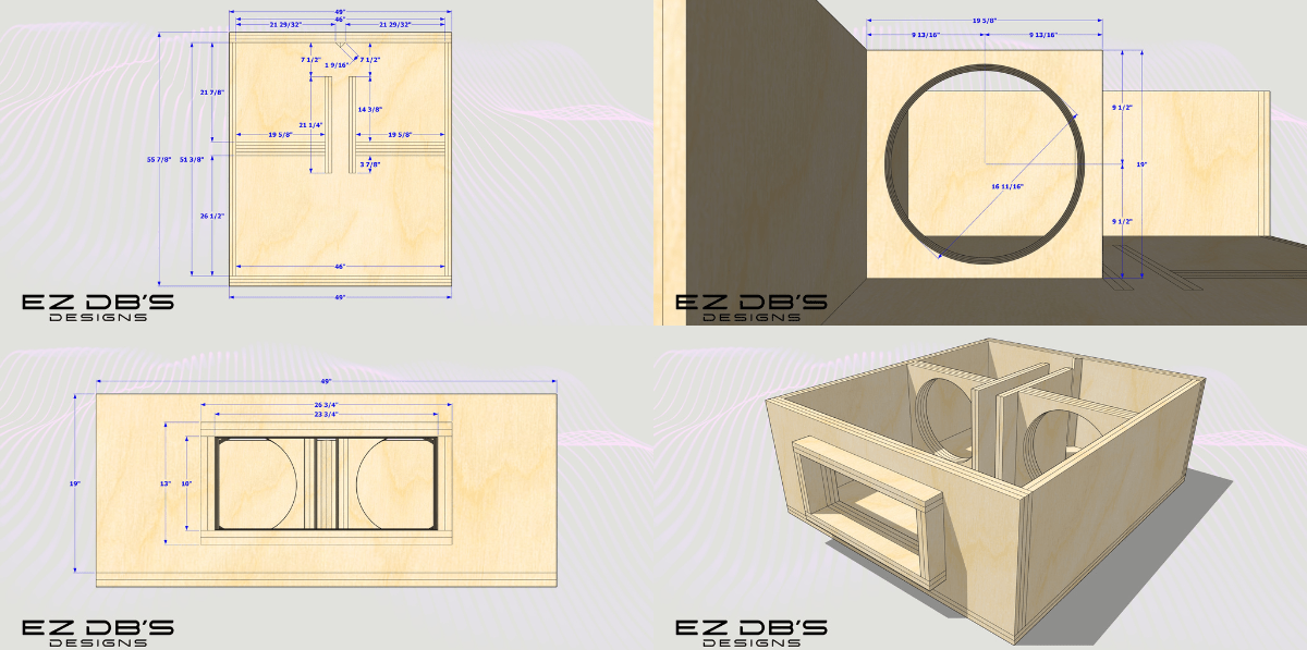 Custom 6th Order Bandpass Blow - Thru Box Design - EZ DB's Designs