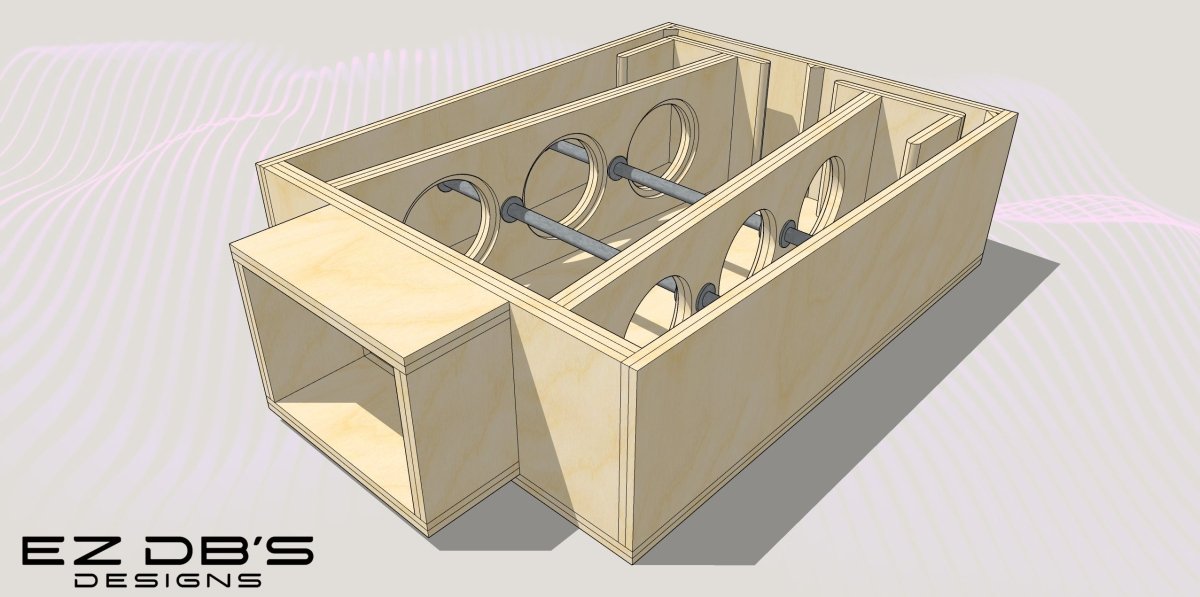 Custom 6th Order Bandpass Blow - Thru Box Design - EZ DB's Designs