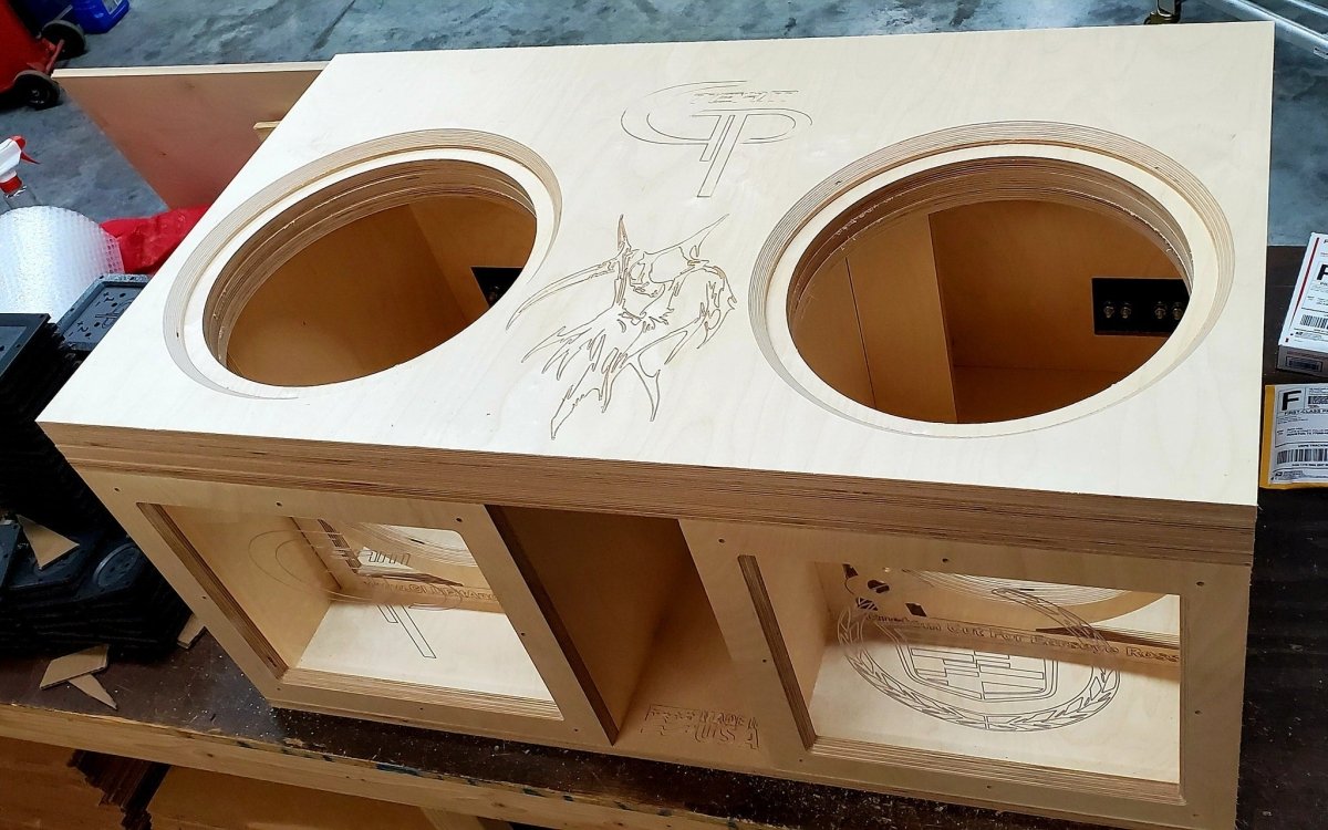 GP ELITE Dual 10" High Output XL Glue it & Screw It Sub Enclosure - EZ DB's Designs