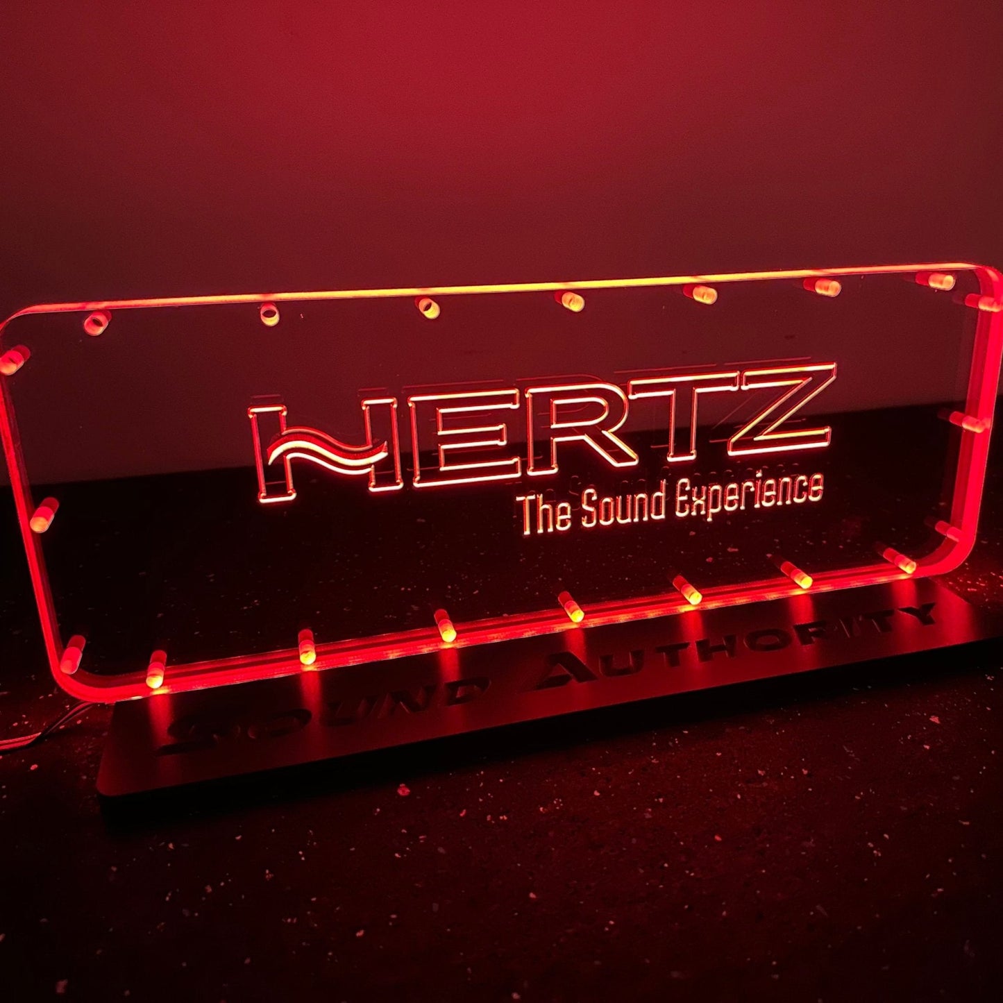 Sound Authority Plexiglass - 18" x 6" 3D Engraved Acrylic Window For Subwoofer Box