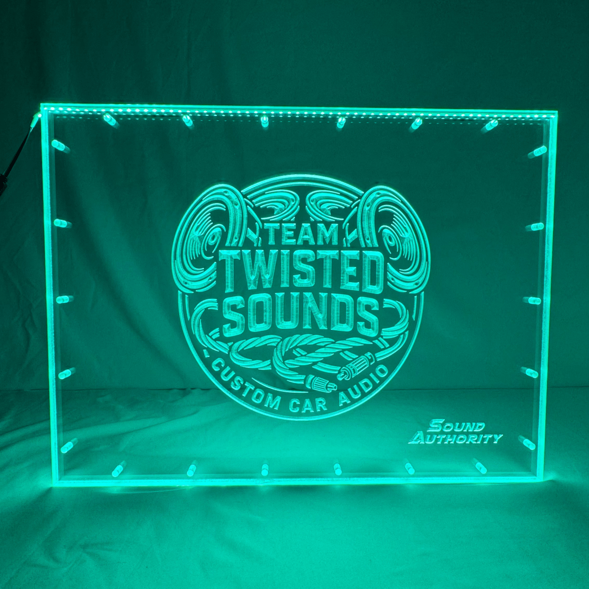 Sound Authority Plexiglass - 20" x 15" 3D Engraved Acrylic Window For Subwoofer Box - EZ DB's Designs