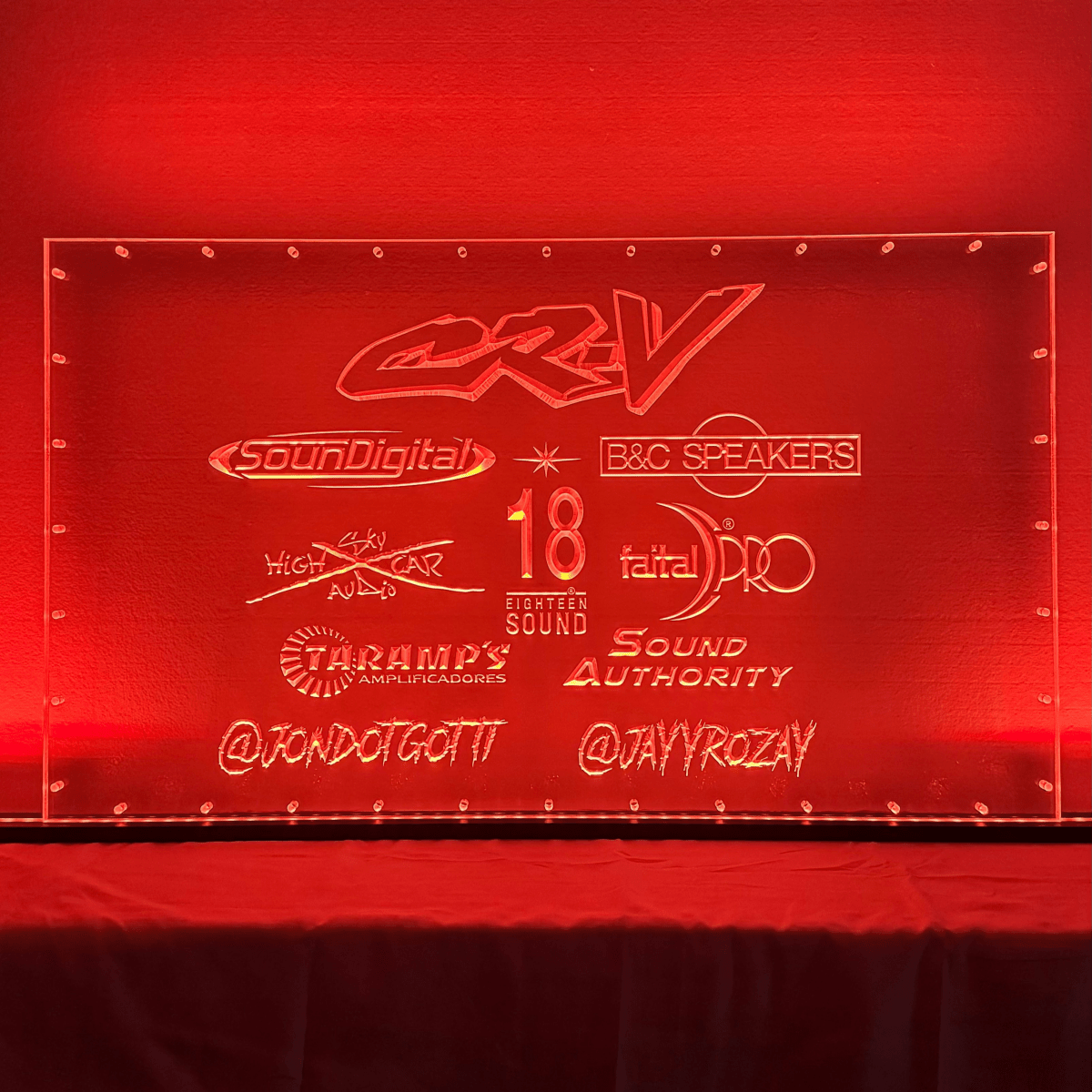 Sound Authority Plexiglass - 32" x 16" 3D Engraved Acrylic Window For Subwoofer Box - EZ DB's Designs