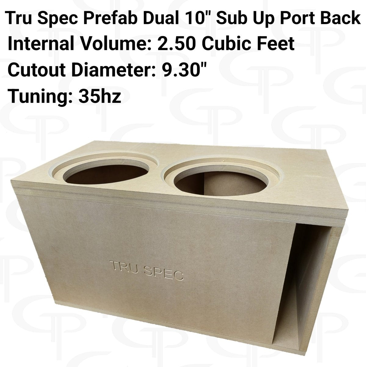 TRU SPEC Prefab dual 10" Sub Up Port Back Subwoofer Enclosure - EZ DB's Designs