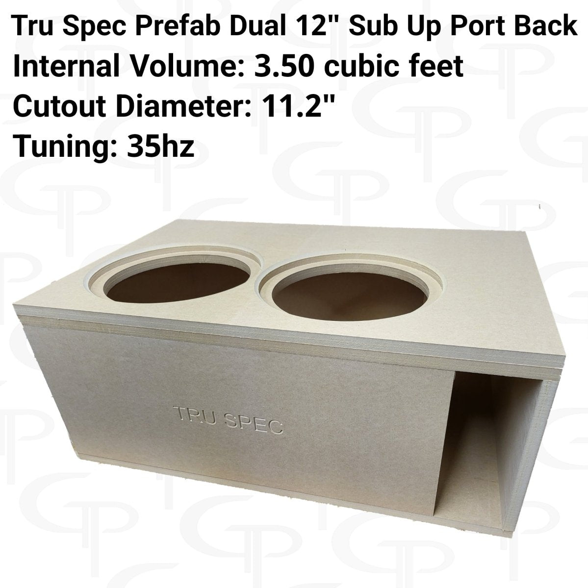 TRU SPEC Prefab Dual 12" Sub Up Port Back Subwoofer Enclosure - EZ DB's Designs