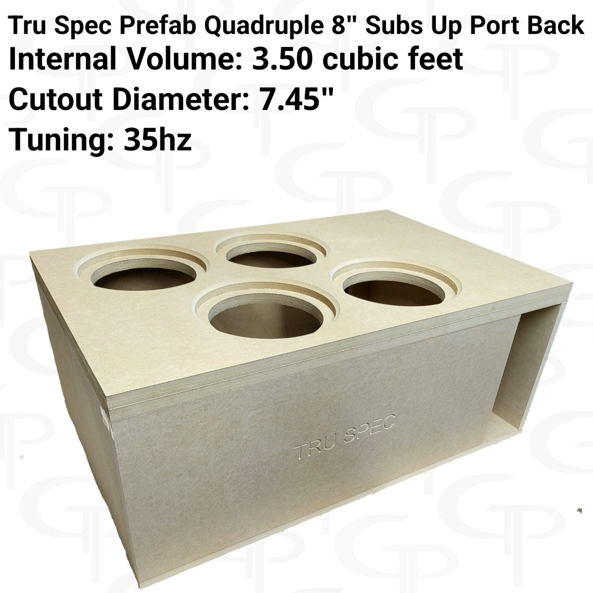 TRU SPEC Prefab Quad 8" Subwoofer Enclosure Subs Up Port Back - EZ DB's Designs