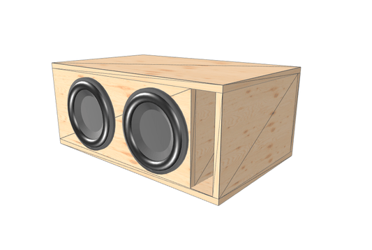 10" Dual Compact High Performance Glue it & Screw It Sub Enclosure - EZ DB's Designs