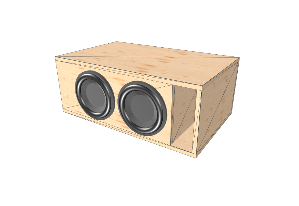 10" Dual High Output Glue it & Screw It Sub Enclosure - EZ DB's Designs