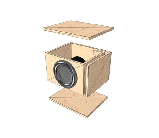 10" single Compact Glue it & Screw It Sub Enclosure - EZ DB's Designs