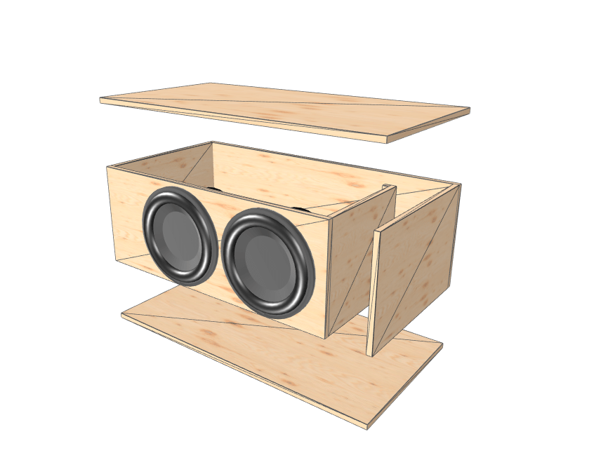 12" Dual High Output Glue it & Screw It Sub Enclosure - EZ DB's Designs