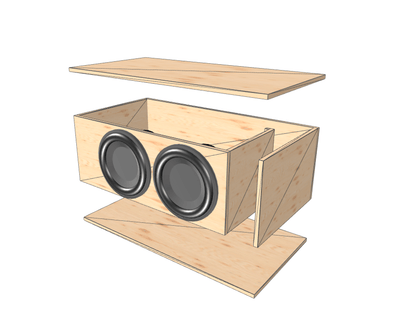 12" Dual High Output Glue it & Screw It Sub Enclosure - EZ DB's Designs