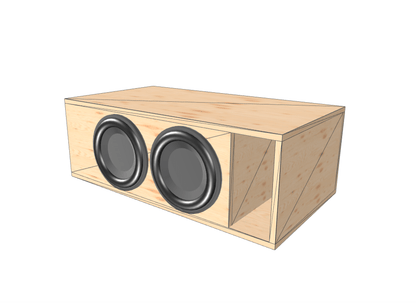 12" Dual High Output XL Glue it & Screw It Sub Enclosure - EZ DB's Designs