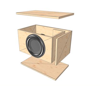 12" single Compact High Performance Glue it & Screw It Sub Enclosure - EZ DB's Designs
