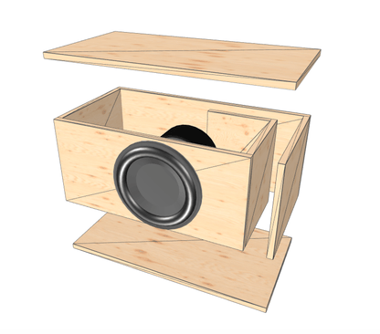 12" single High Output XL Glue it & Screw It Sub Enclosure - EZ DB's Designs