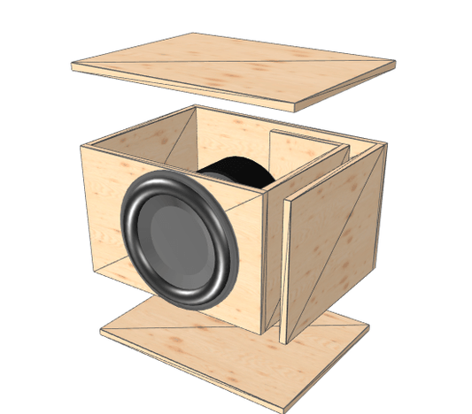 15" single Compact Glue it & Screw It Sub Enclosure - EZ DB's Designs