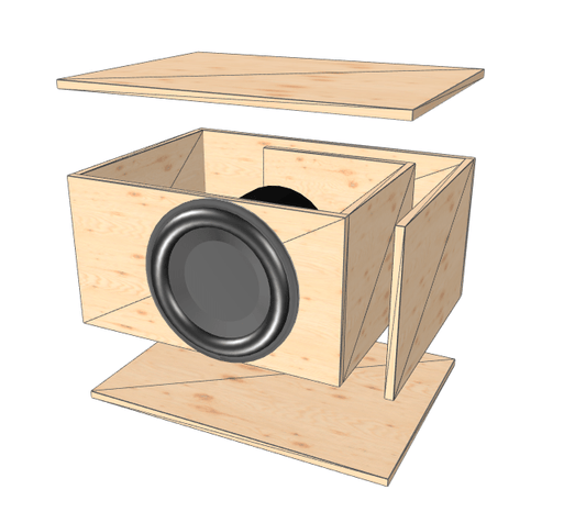 15" single High Output Glue it & Screw It Sub Enclosure - EZ DB's Designs