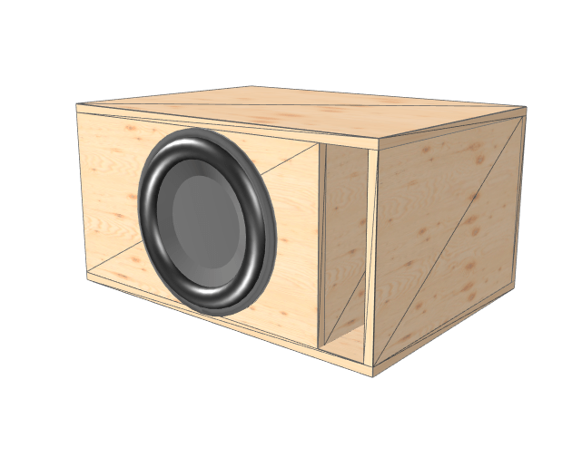 15" single High Output Glue it & Screw It Sub Enclosure - EZ DB's Designs