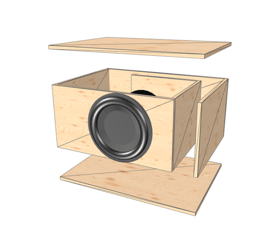 15" single High Output XL Glue it & Screw It Sub Enclosure - EZ DB's Designs