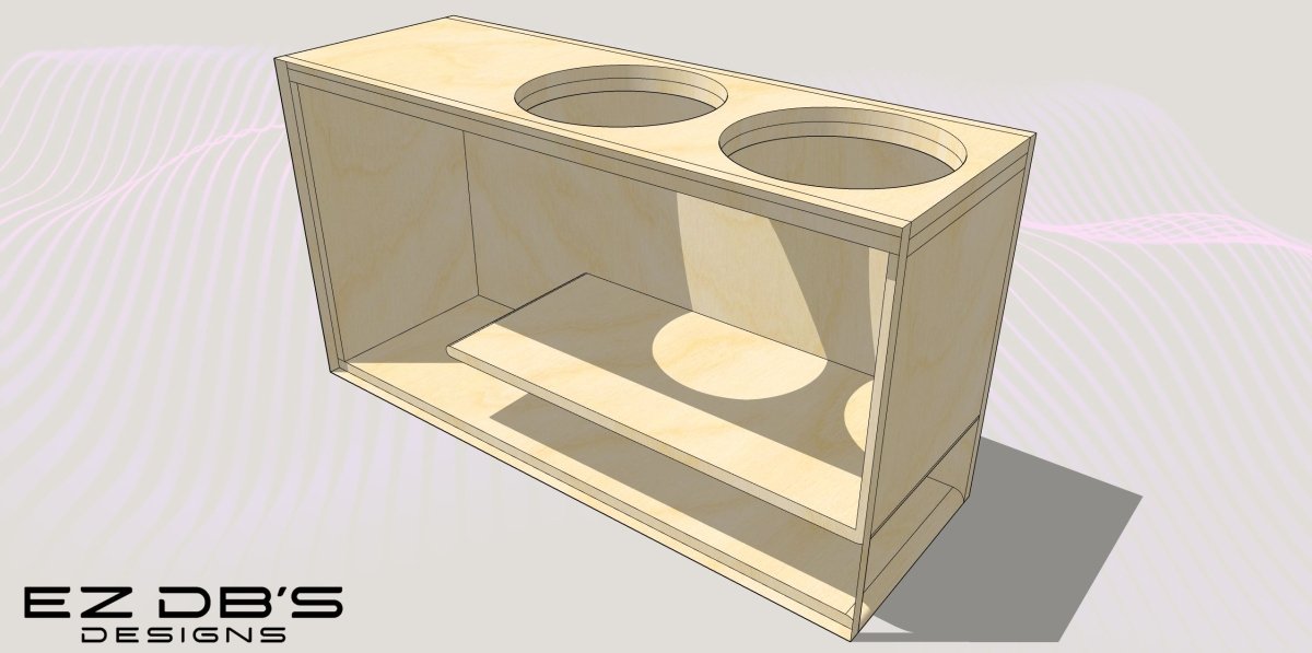 2 12's Premade Box Design - Subs Up, Port Back - EZ DB's Designs