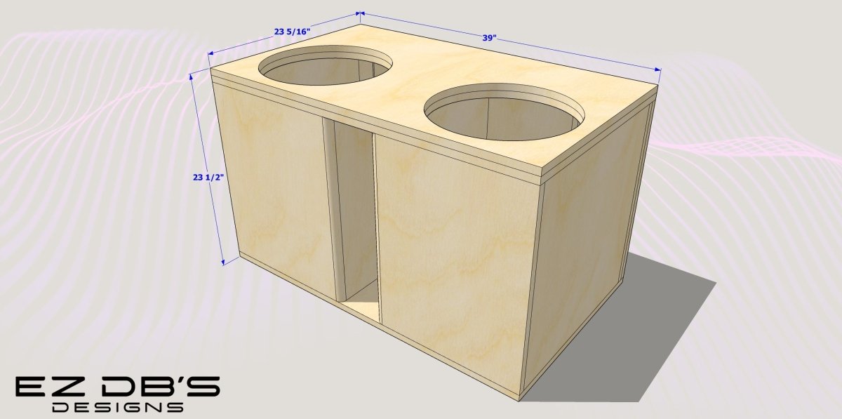2 15's Premade Box Design - Subs Up, Port Back - EZ DB's Designs