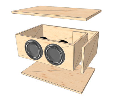8" Dual High Output Glue it & Screw It Sub Enclosure. - EZ DB's Designs