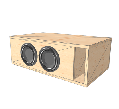 8" Dual High Output XL Glue it & Screw It Sub Enclosure. - EZ DB's Designs