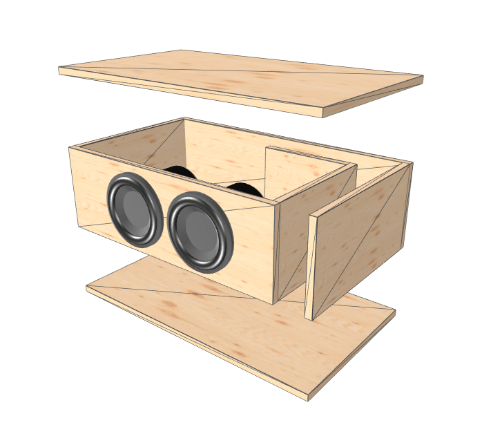 8" Dual High Output XL Glue it & Screw It Sub Enclosure. - EZ DB's Designs
