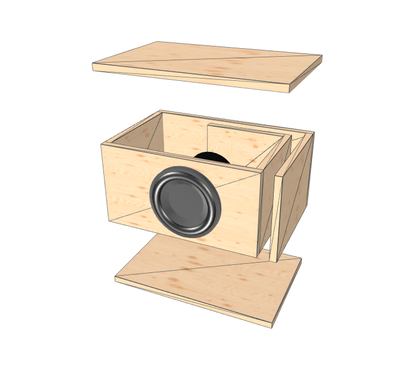8" Single High Output Glue it & Screw It Sub Enclosure - EZ DB's Designs