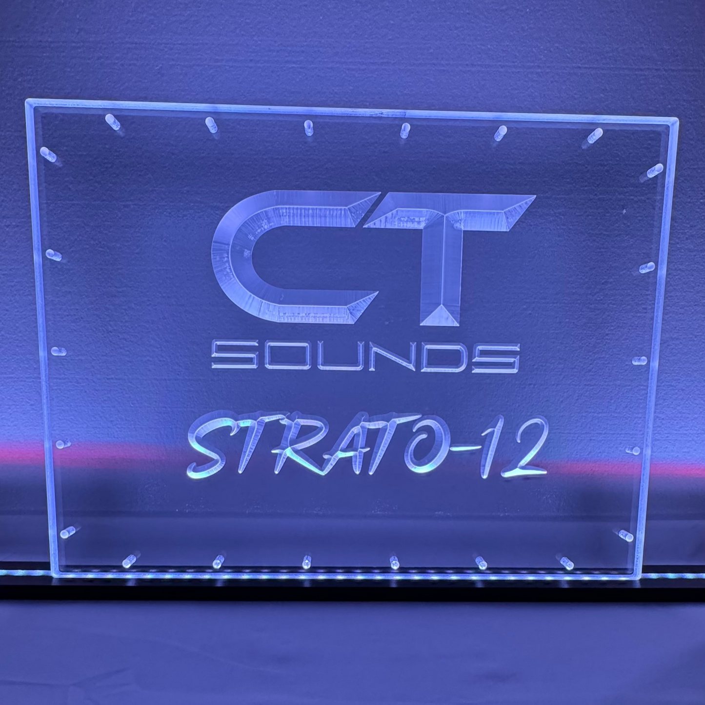 Sound Authority Plexiglass - 20" x 15" 3D Engraved Acrylic Window For Subwoofer Box