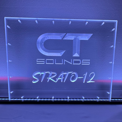 Sound Authority Plexiglass - 20" x 15" 3D Engraved Acrylic Window For Subwoofer Box