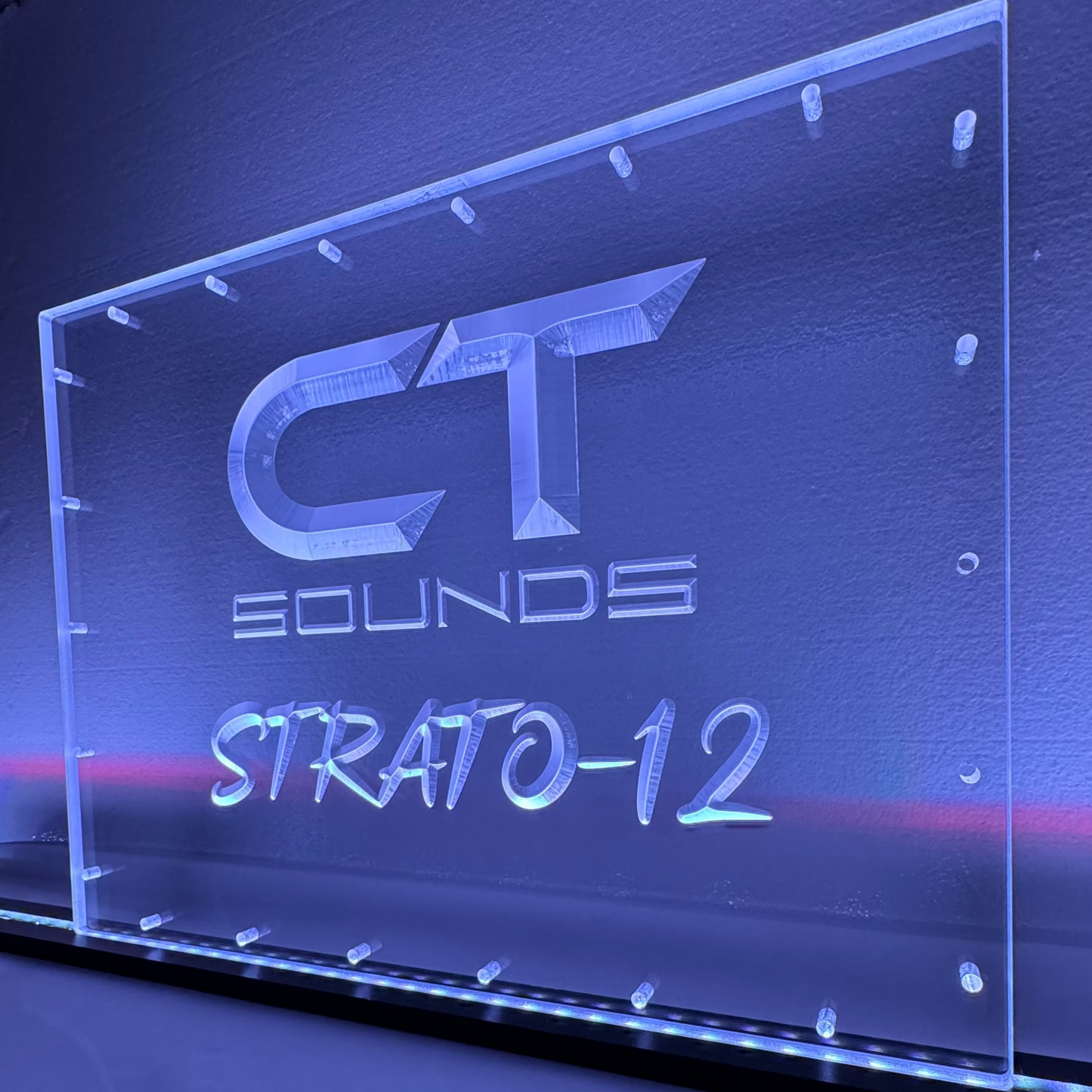 Sound Authority Plexiglass - 20" x 15" 3D Engraved Acrylic Window For Subwoofer Box