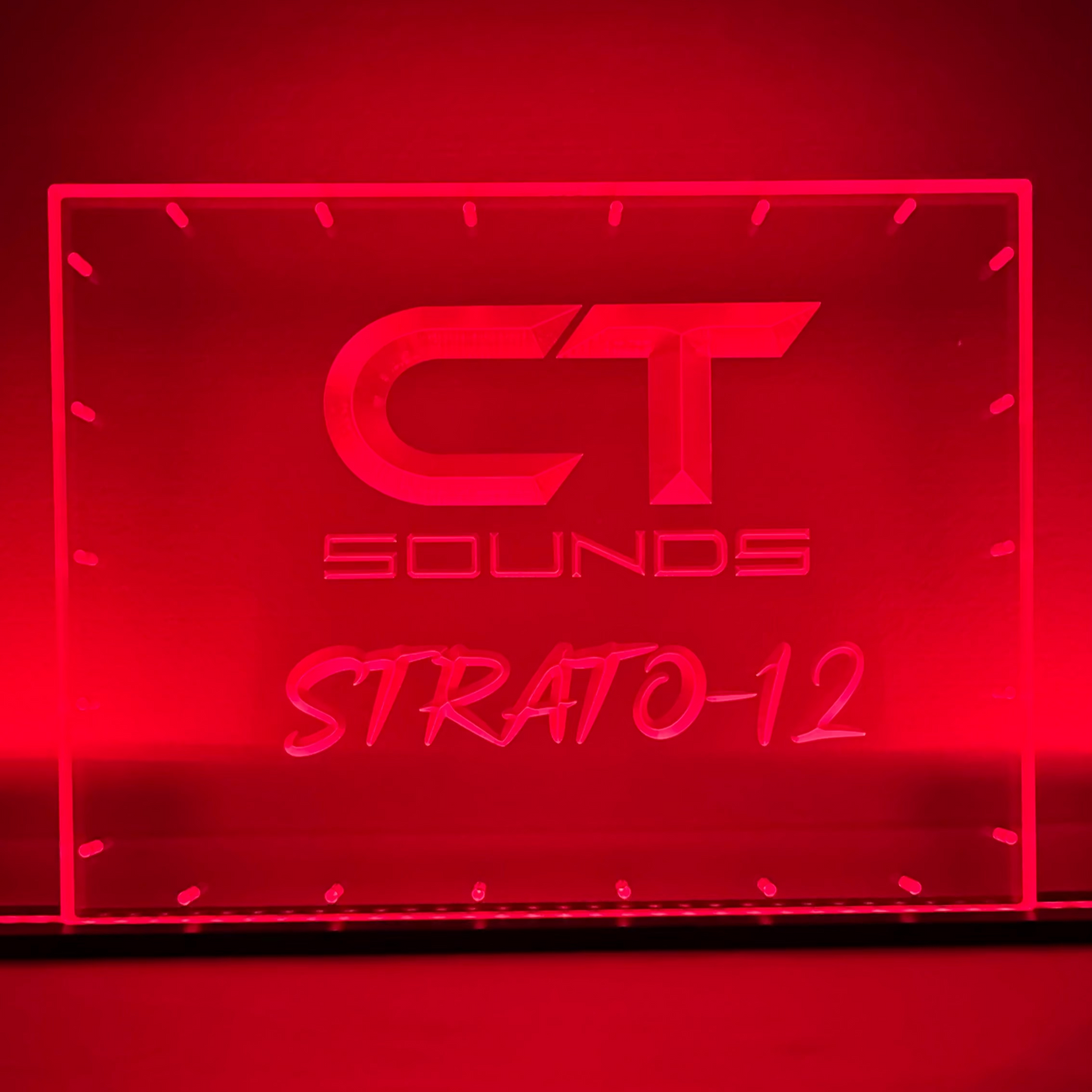 Sound Authority Plexiglass - 20" x 15" 3D Engraved Acrylic Window For Subwoofer Box