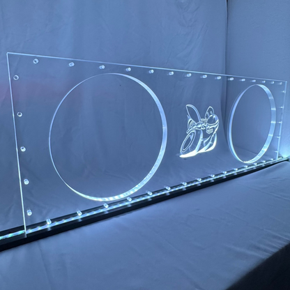 Sound Authority Plexiglass - 36" x 12" 3D Engraved Acrylic Window For Subwoofer Box