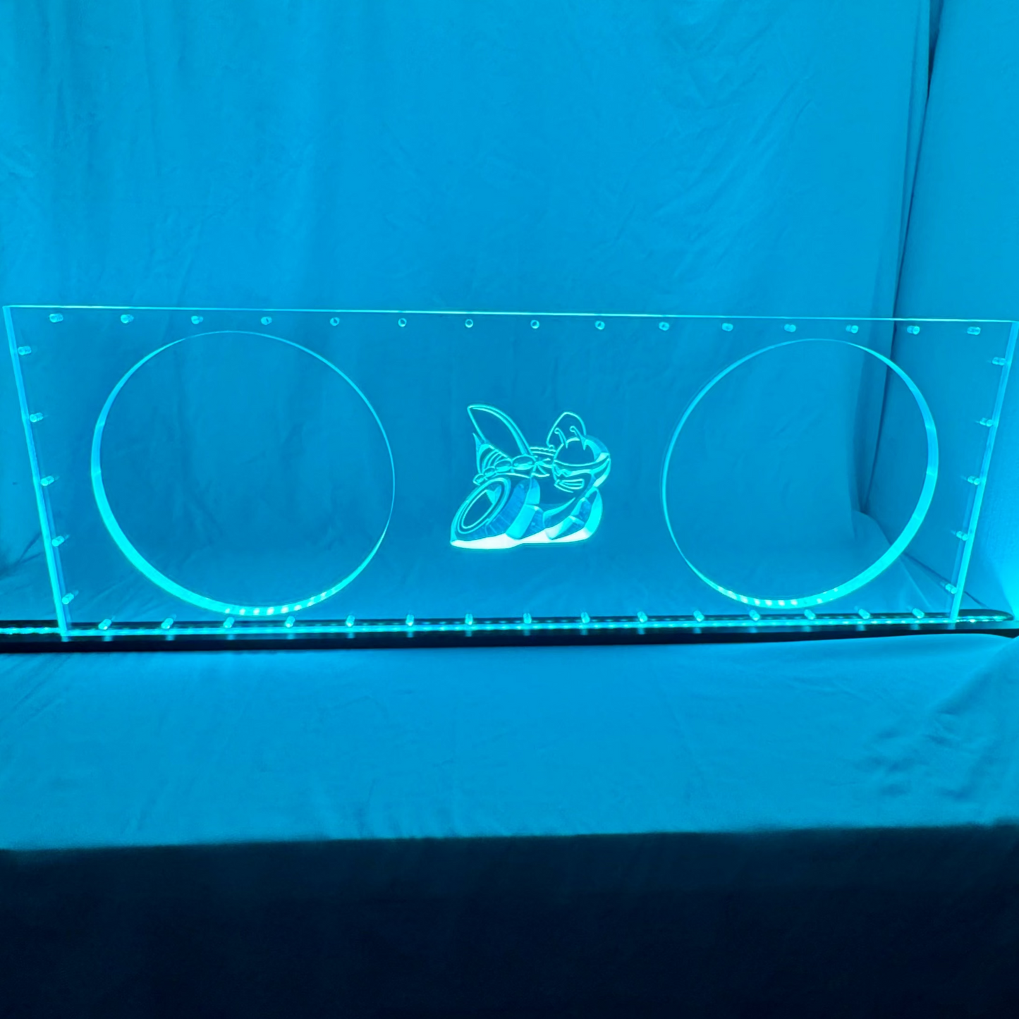 Sound Authority Plexiglass - 36" x 12" 3D Engraved Acrylic Window For Subwoofer Box