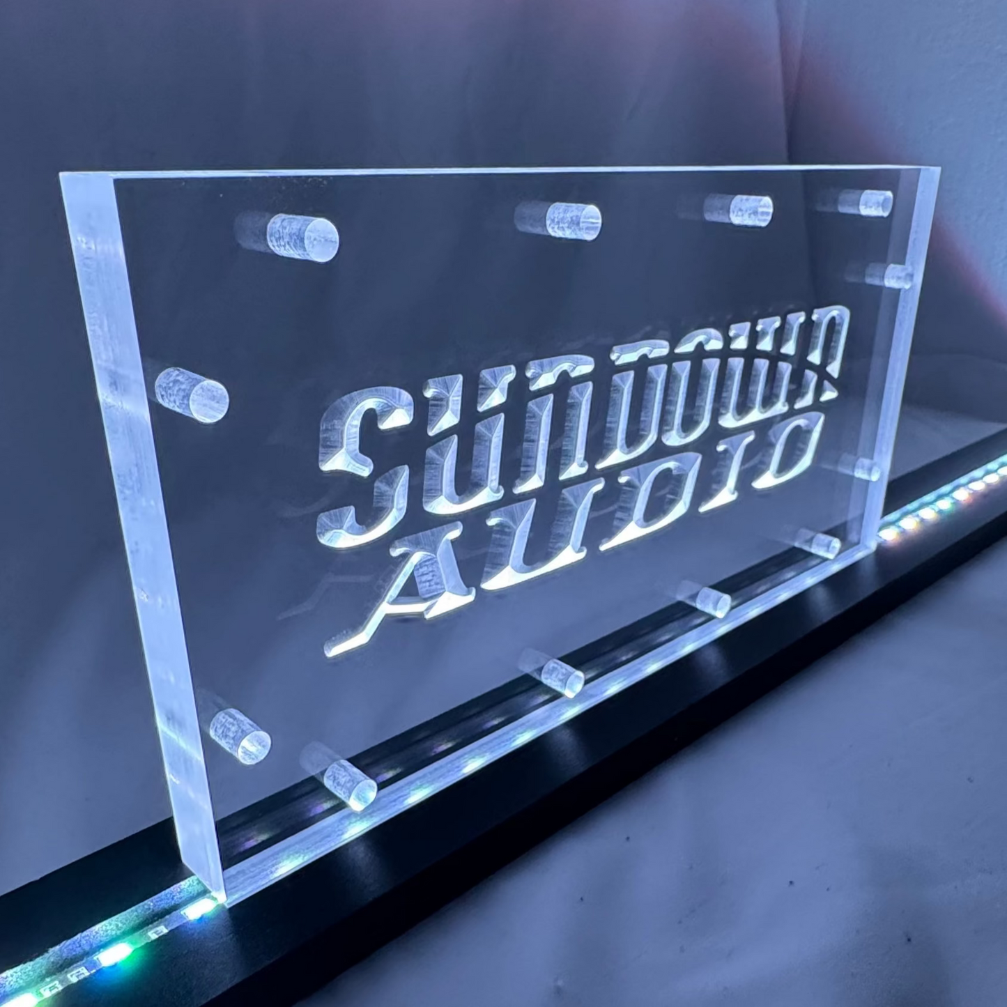 Sound Authority Plexiglass - 10" x 5" 3D Engraved Acrylic Window For Subwoofer Box