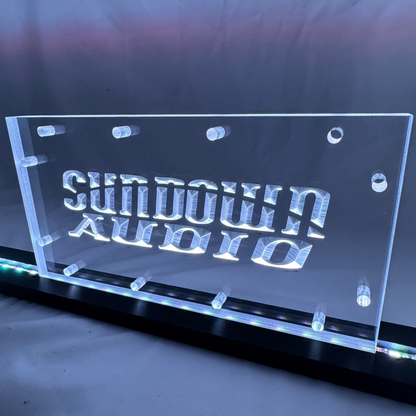 Sound Authority Plexiglass - 10" x 5" 3D Engraved Acrylic Window For Subwoofer Box