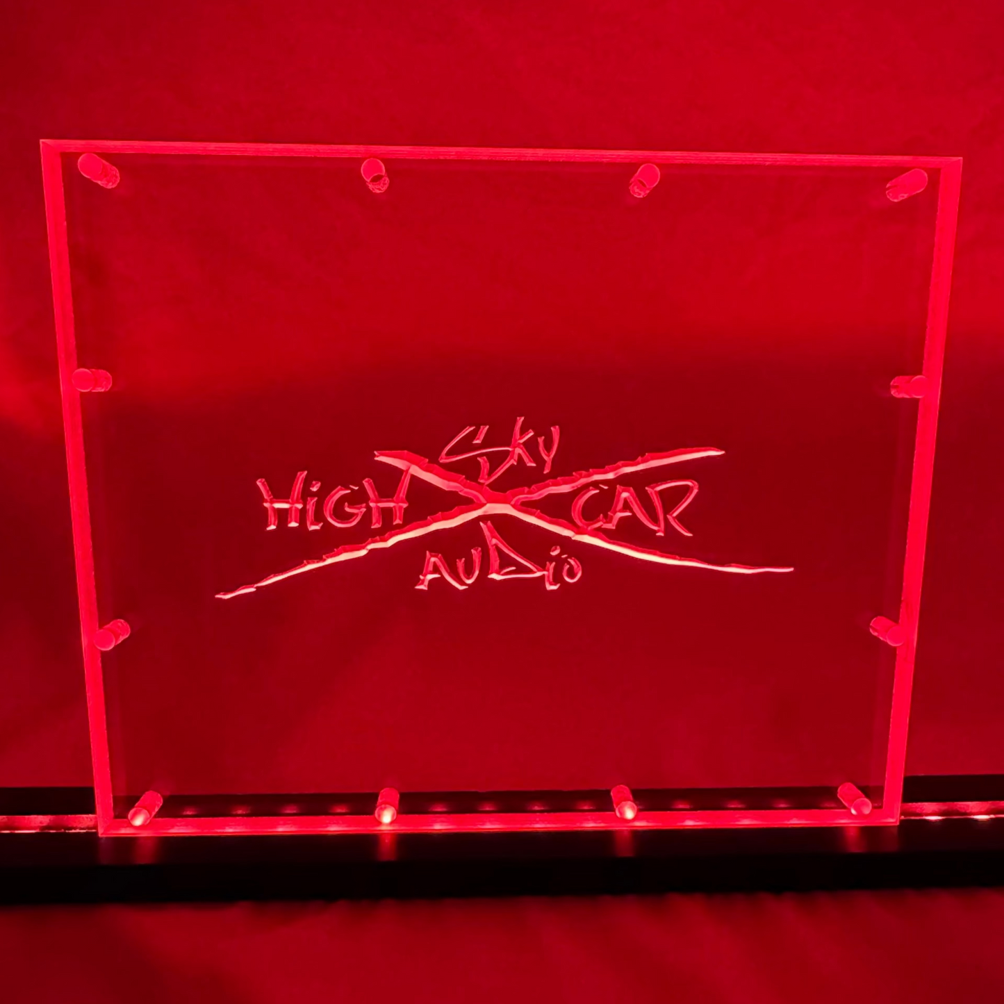 Sound Authority Plexiglass - 10" x 8" 3D Engraved Acrylic Window For Subwoofer Box