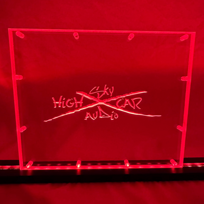 Sound Authority Plexiglass - 10" x 8" 3D Engraved Acrylic Window For Subwoofer Box
