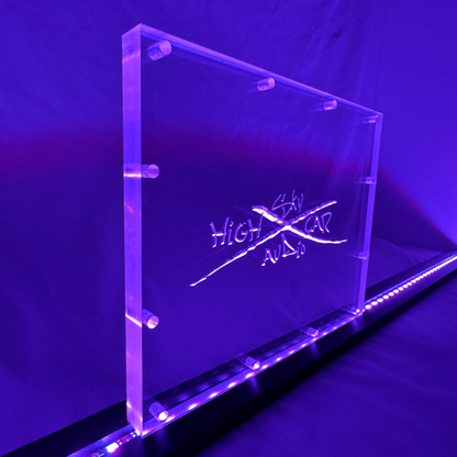 Sound Authority Plexiglass - 10" x 8" 3D Engraved Acrylic Window For Subwoofer Box