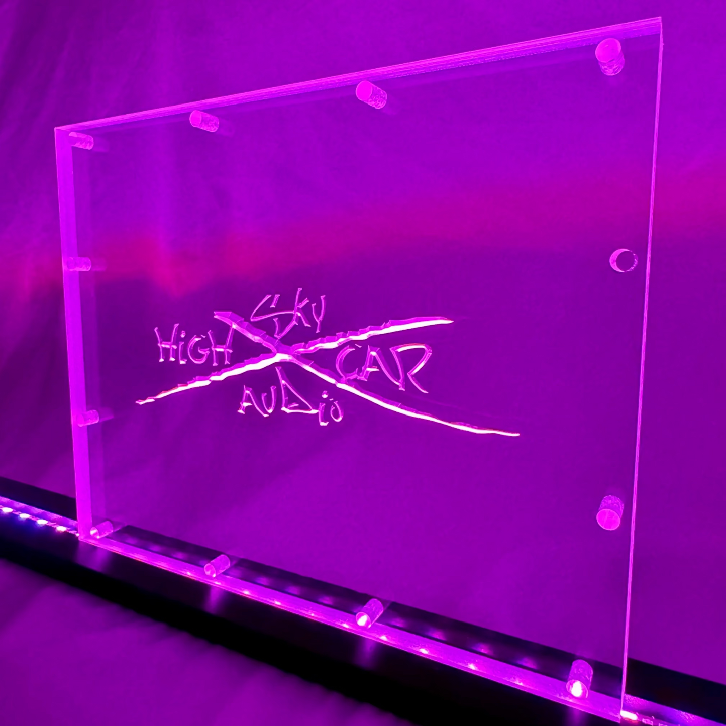 Sound Authority Plexiglass - 10" x 8" 3D Engraved Acrylic Window For Subwoofer Box