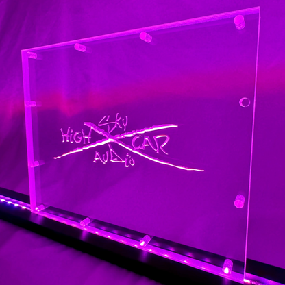 Sound Authority Plexiglass - 10" x 8" 3D Engraved Acrylic Window For Subwoofer Box