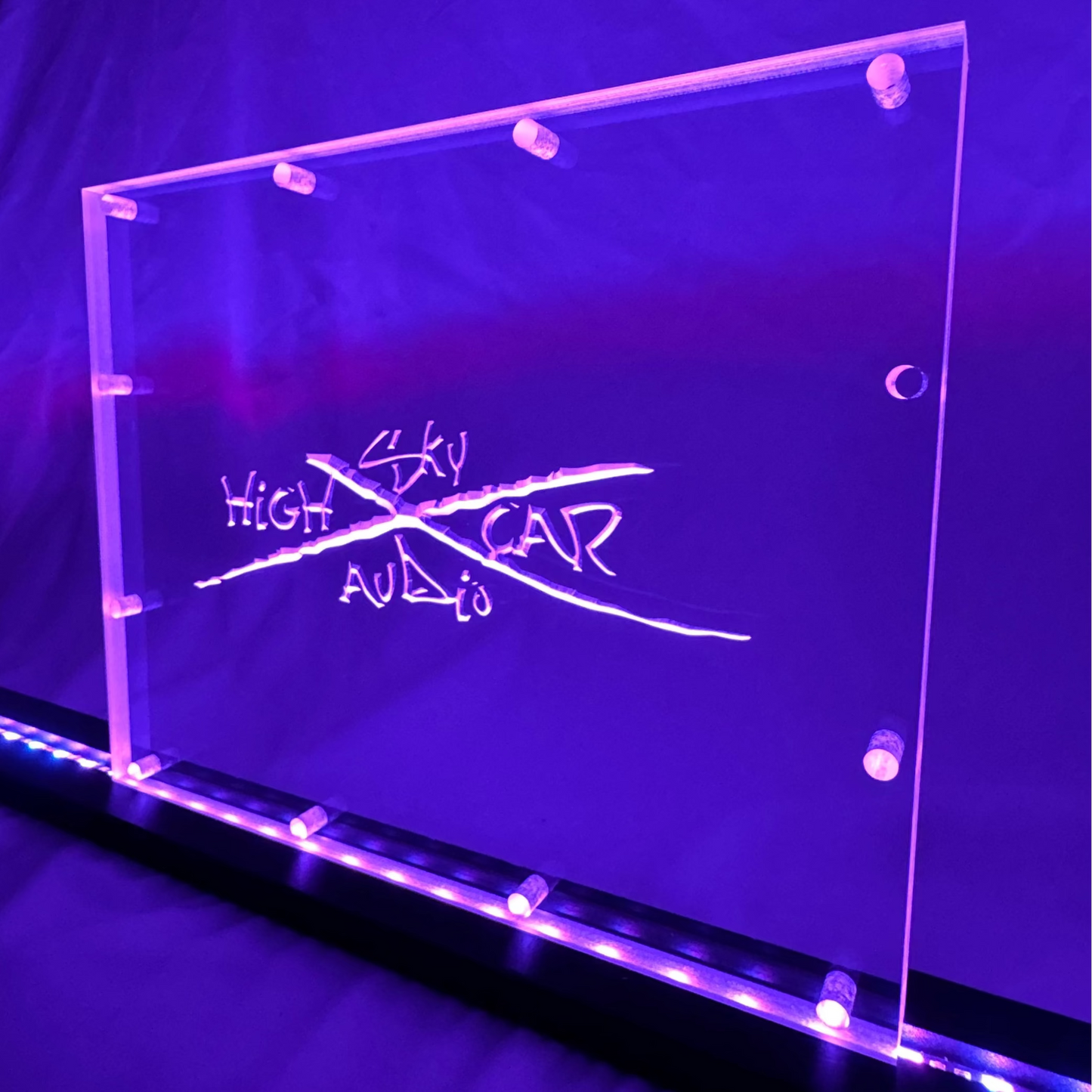 Sound Authority Plexiglass - 10" x 8" 3D Engraved Acrylic Window For Subwoofer Box