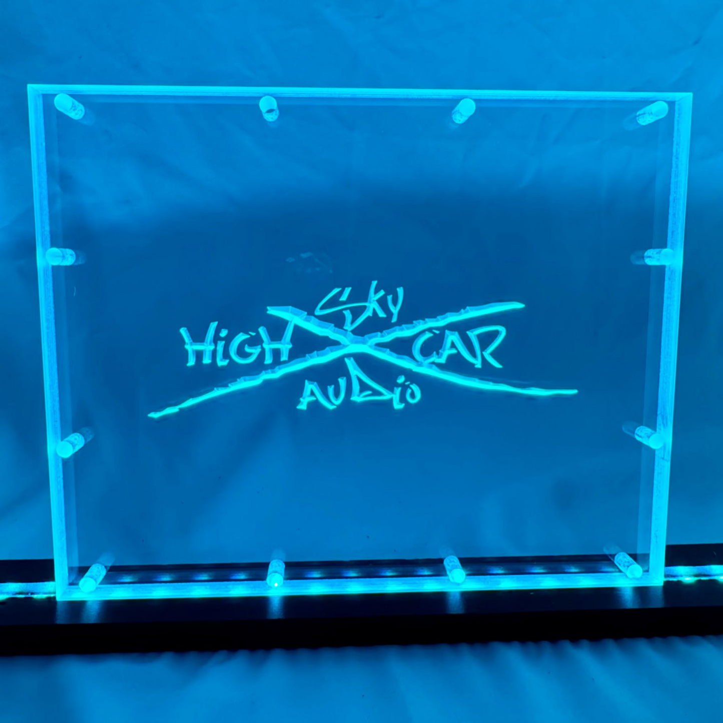 Sound Authority Plexiglass - 10" x 8" 3D Engraved Acrylic Window For Subwoofer Box